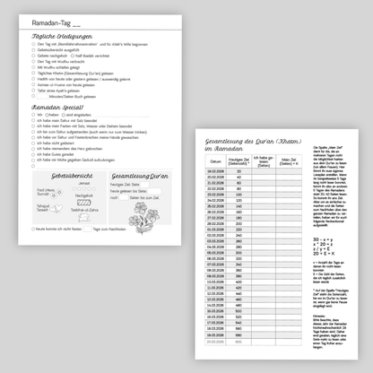 Ramadan Planer Light - PDF Download - CADEAULIER