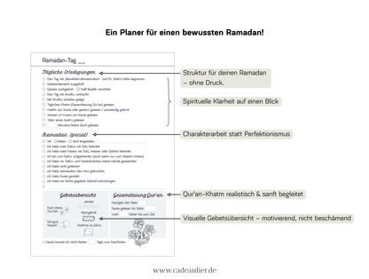 Ramadan Planer Light - PDF Download - CADEAULIER