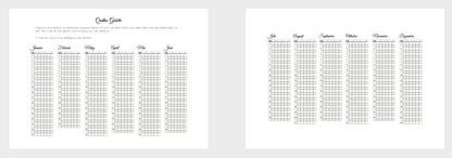 Qadha Gebete A4 overview by CADEAULIER, featuring 2 pages of prayer guidelines and text layout.