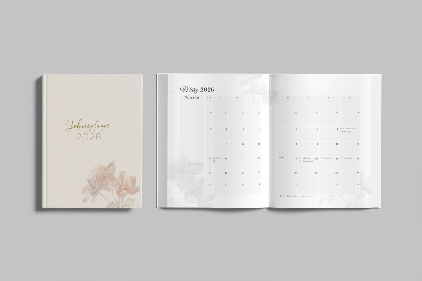 VORVERKAUF Jahresplaner 2026 islamic