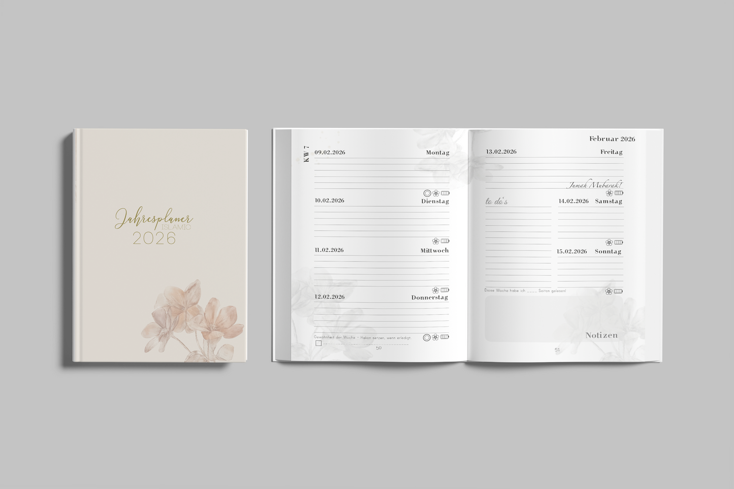 VORVERKAUF Jahresplaner 2026 islamic